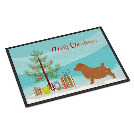 Carolines Treasures Norfolk Terrier Merry Christmas Tree Indoor or Outdoor Mat 18x27 BB2927MAT
